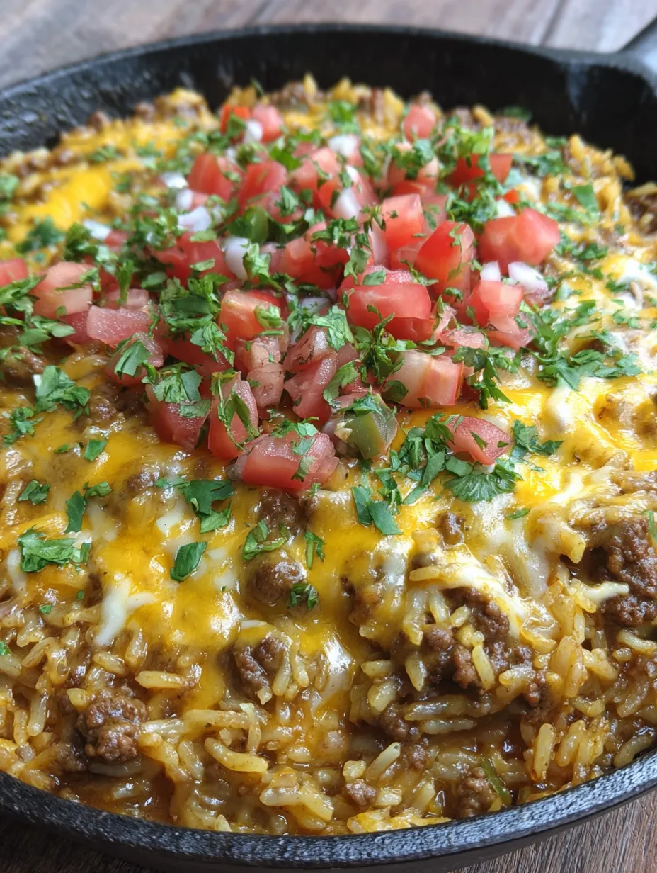 Cheesy Taco Rice Skillet Dinner