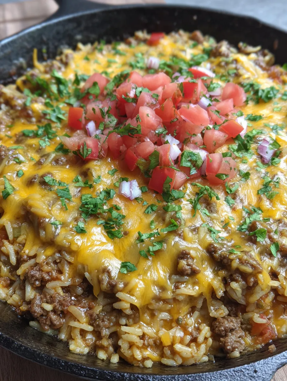 Cheesy Taco Rice Skillet Dinner