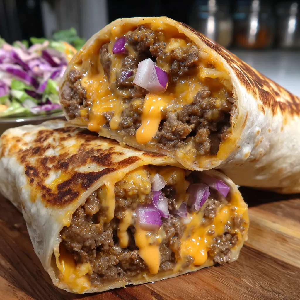 Cheese Burger Burritos