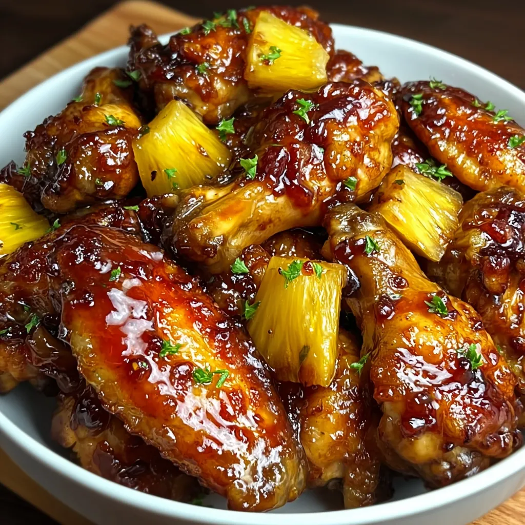 Brown Sugar Pineapple Wings Chicken
