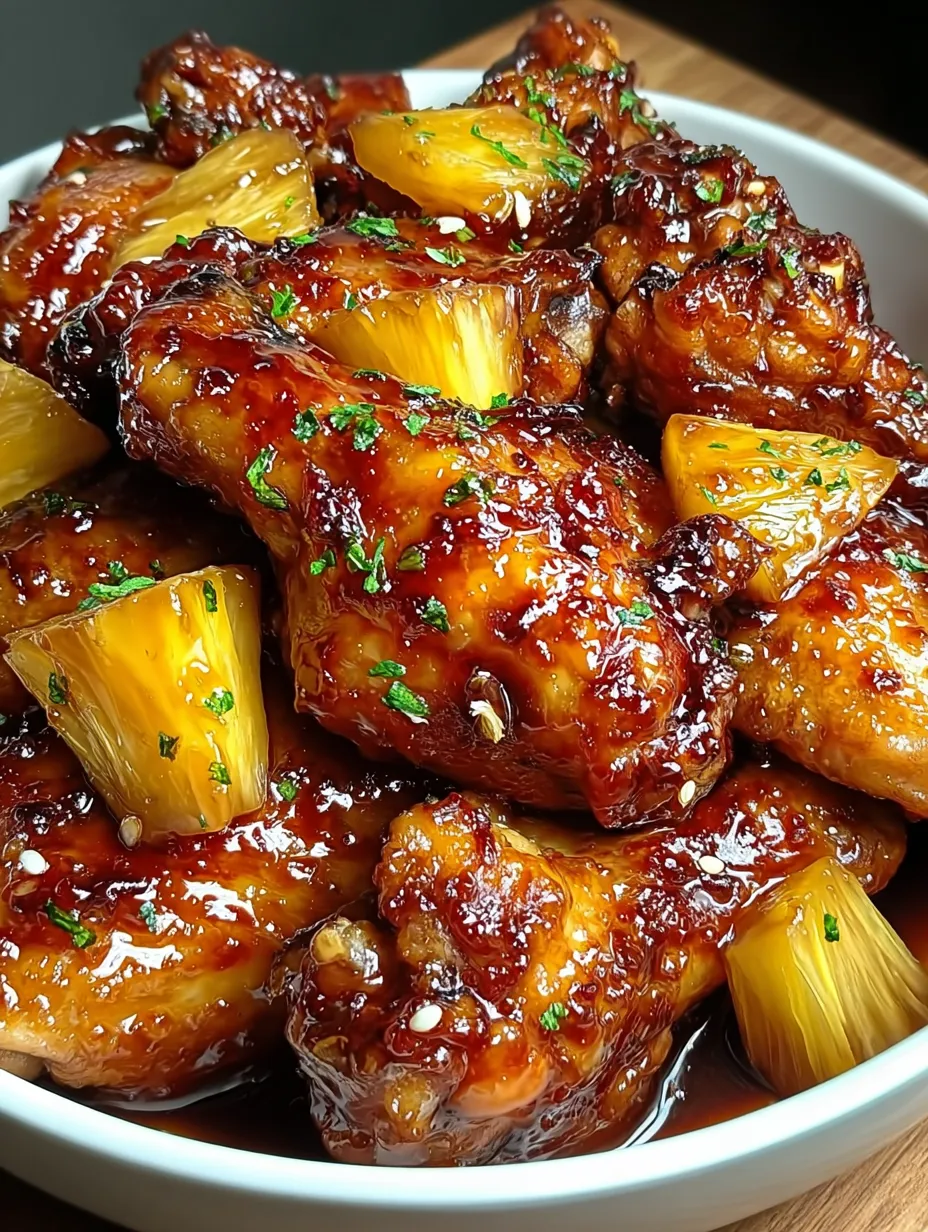 Brown Sugar Pineapple Wings Chicken