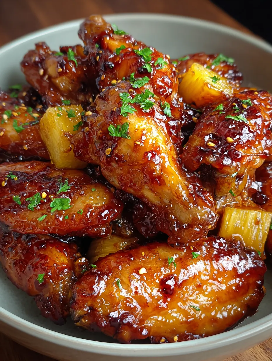 Brown Sugar Pineapple Wings Chicken