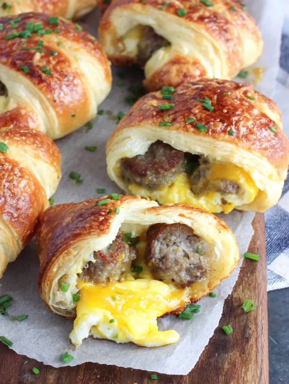 Sausage, Egg, Cheese Breakfast Crescent Roll Ups