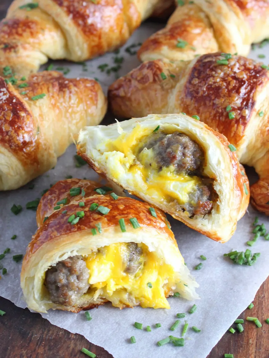 Sausage, Egg, Cheese Breakfast Crescent Roll Ups