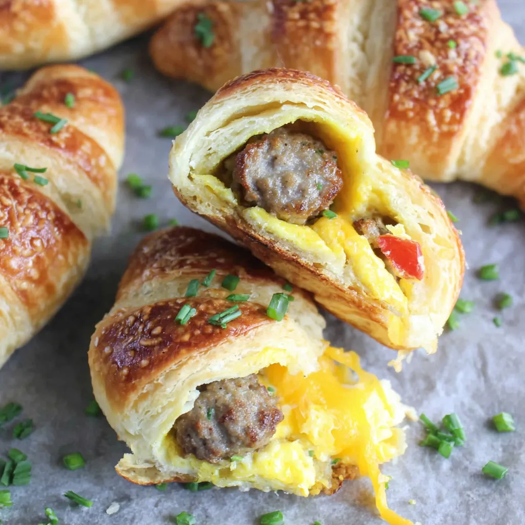 Sausage, Egg, Cheese Breakfast Crescent Roll Ups