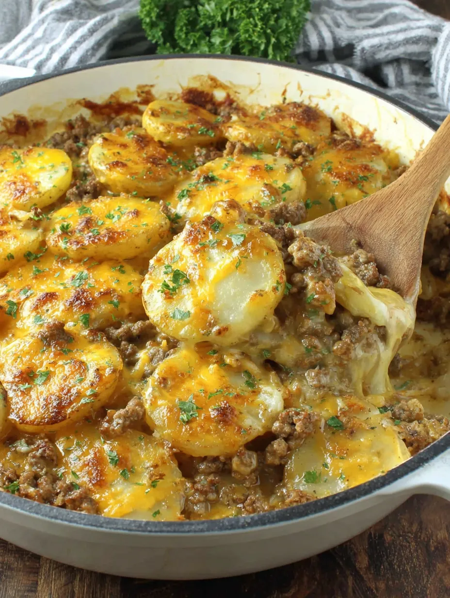 Cheesy Hamburger Potato Casserole