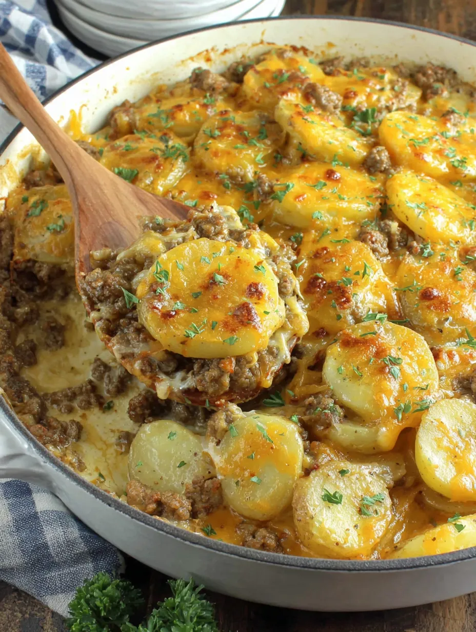 Cheesy Hamburger Potato Casserole