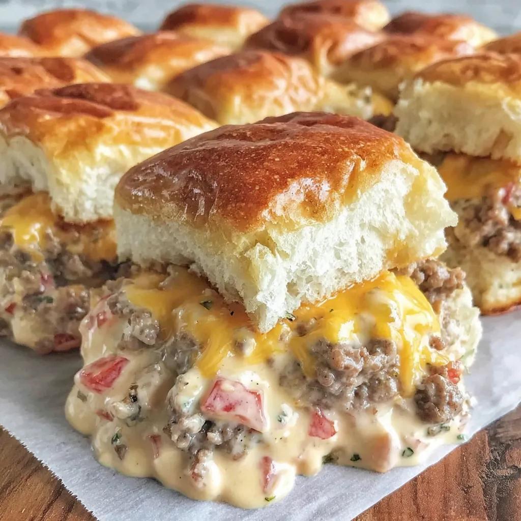 Knife and Fork Velveeta Cheeseburger Sliders