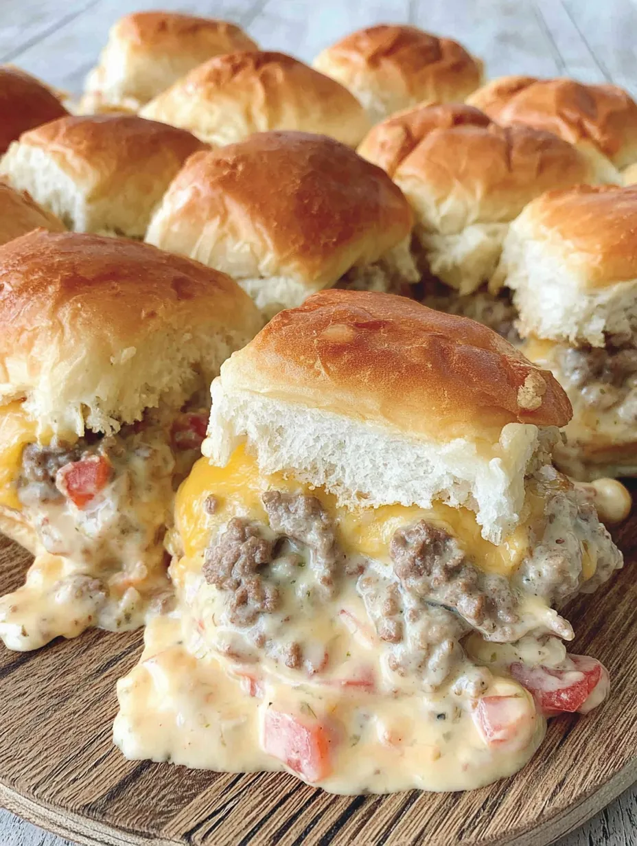 Knife and Fork Velveeta Cheeseburger Sliders
