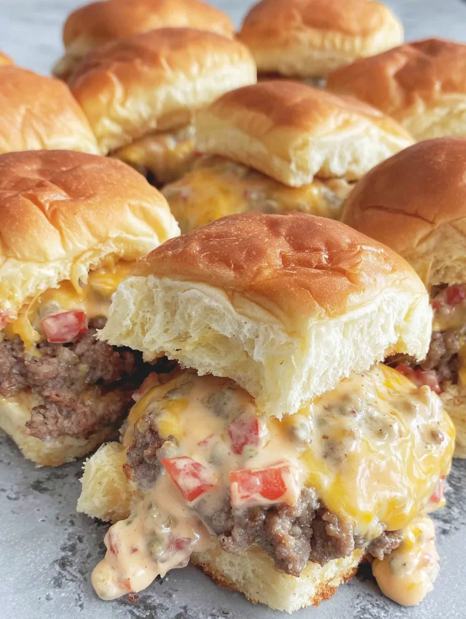 Knife and Fork Velveeta Cheeseburger Sliders