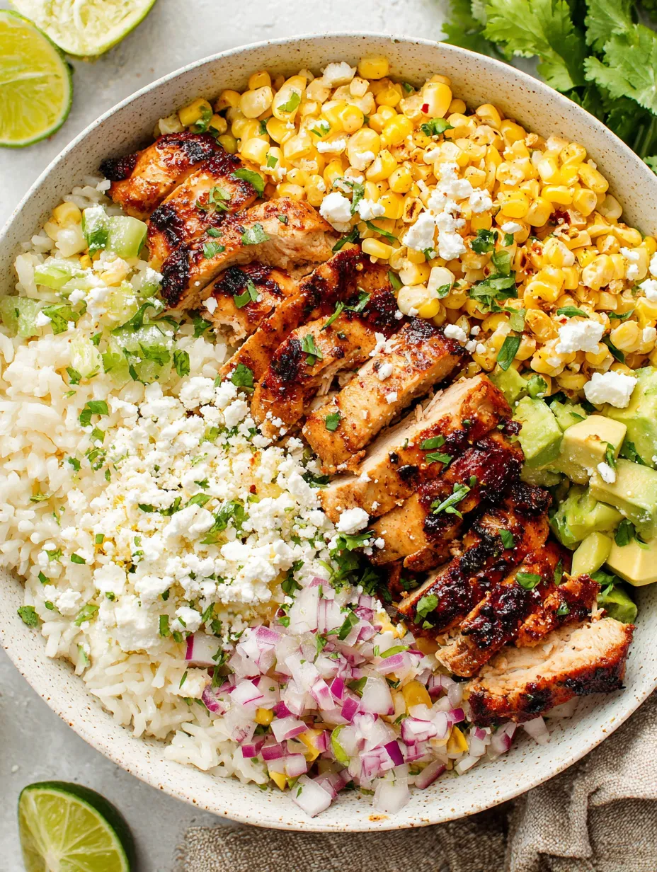 Street Corn Chicken Rice Bowl