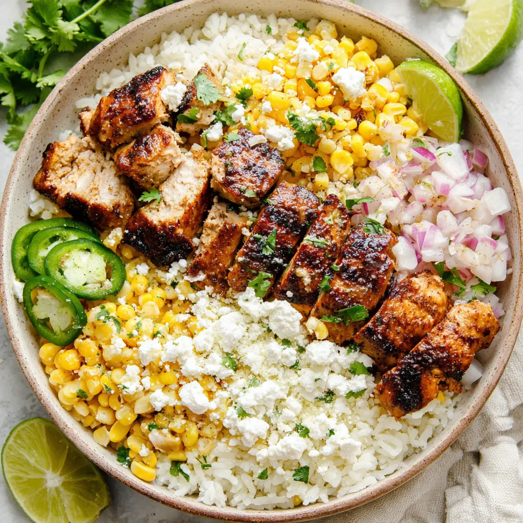 Street Corn Chicken Rice Bowl