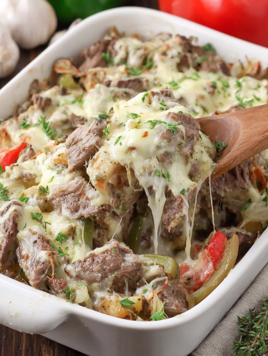 Philly Cheesesteak Casserole