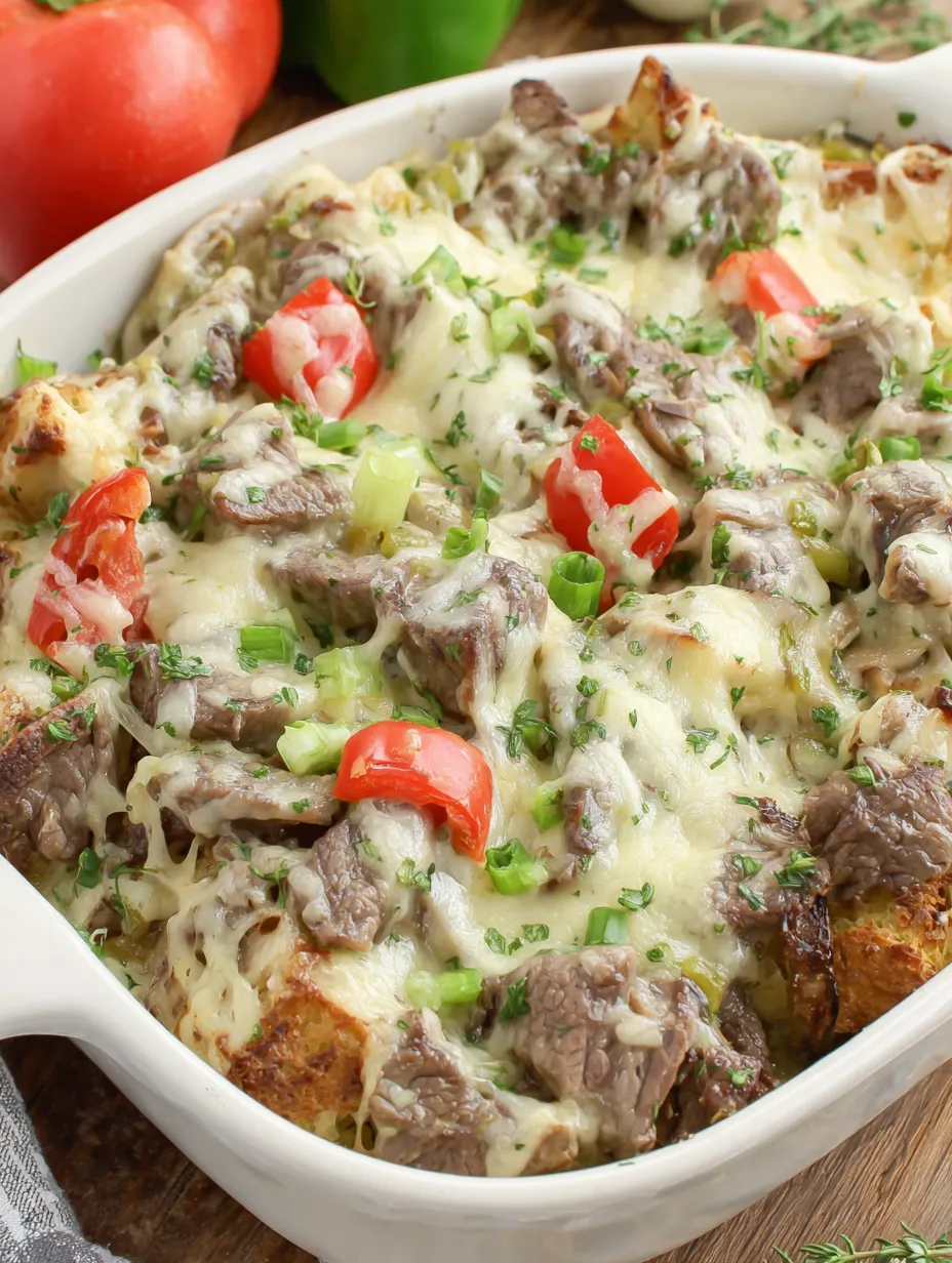 Philly Cheesesteak Casserole