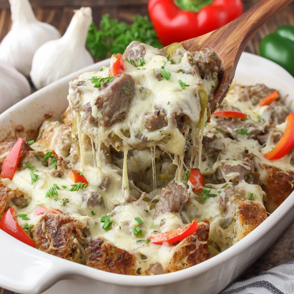 Philly Cheesesteak Casserole