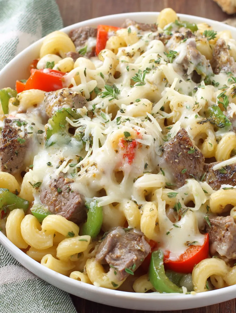 Philly Cheesesteak Pasta