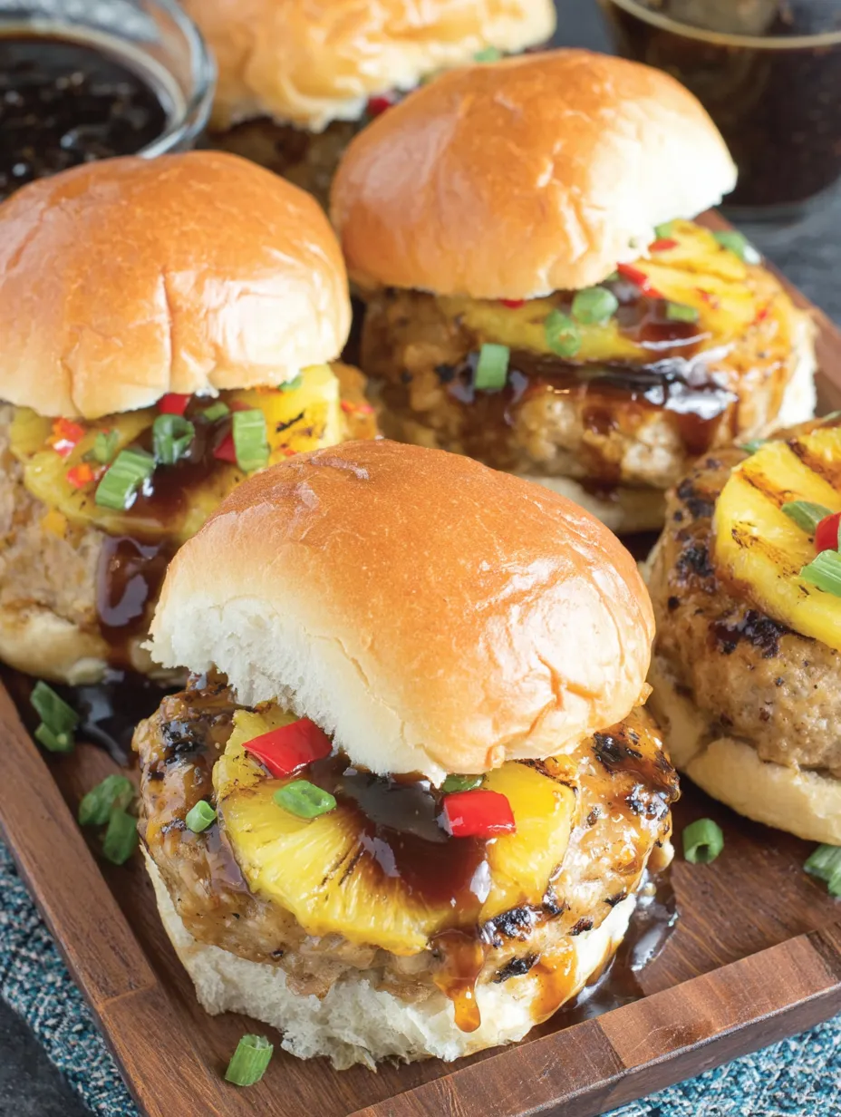 Hawaiian Turkey Burger Sliders