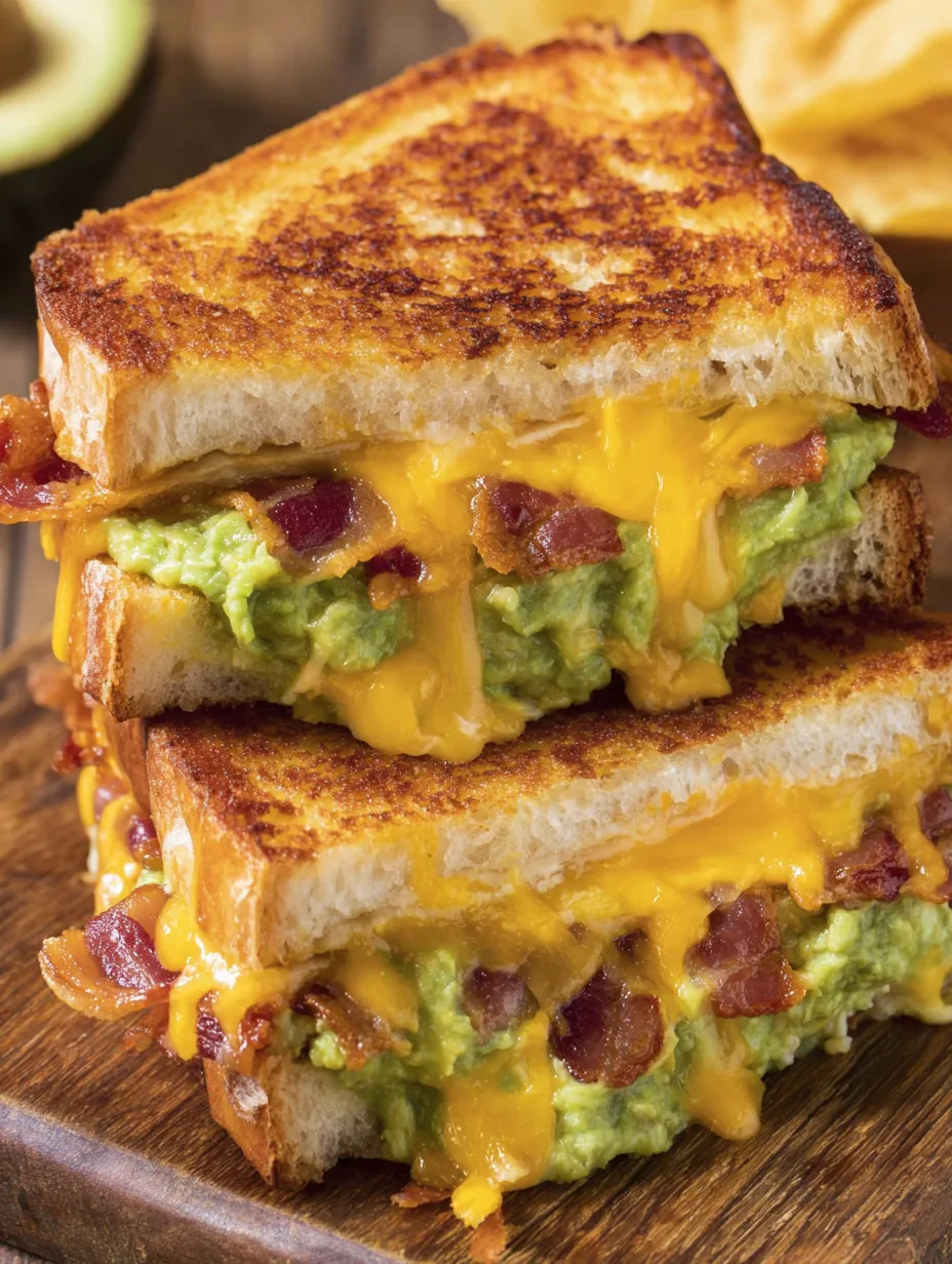 Bacon Guacamole Grilled Cheese