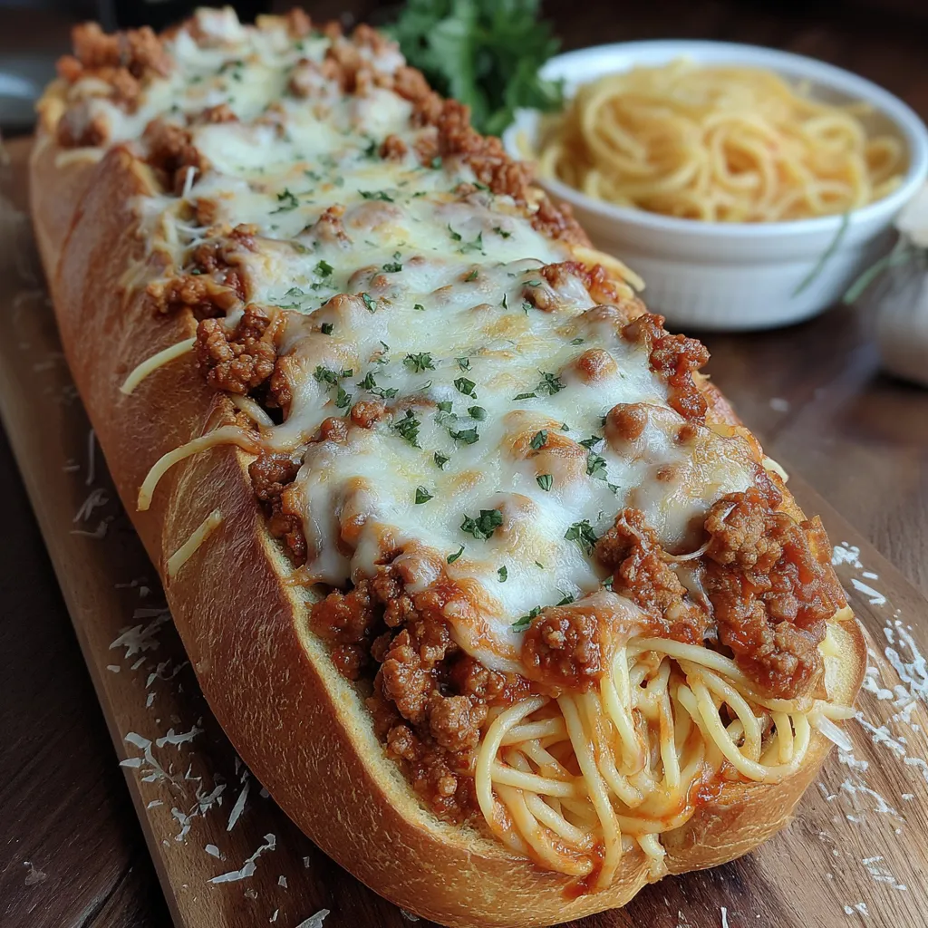 Cheesy Stuffed Italian Bread Boat