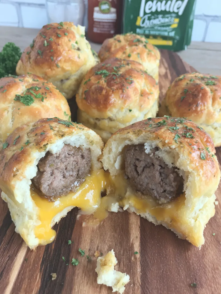 Cheeseburger Biscuit Bombs