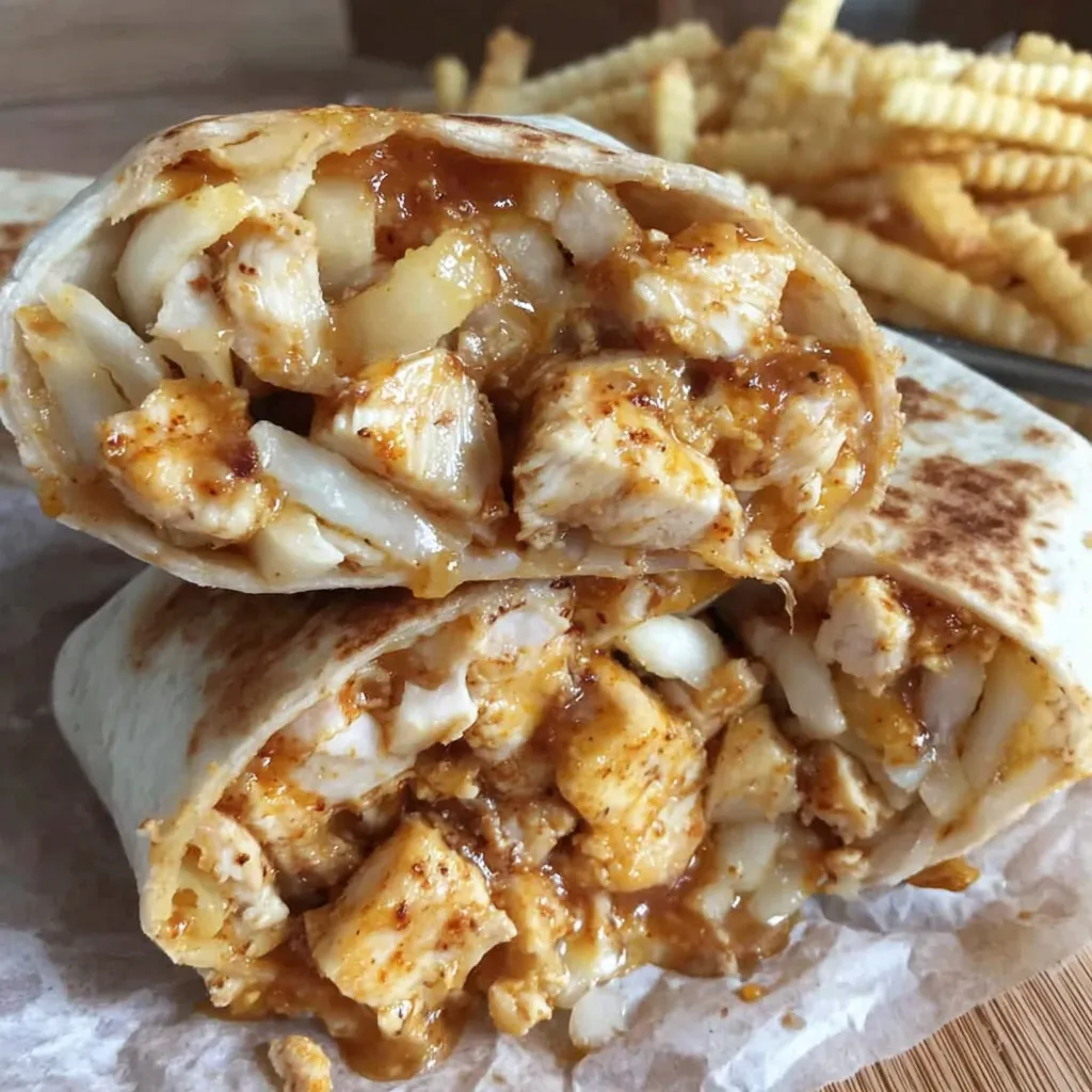 Parmesan Garlic Chicken Burritos