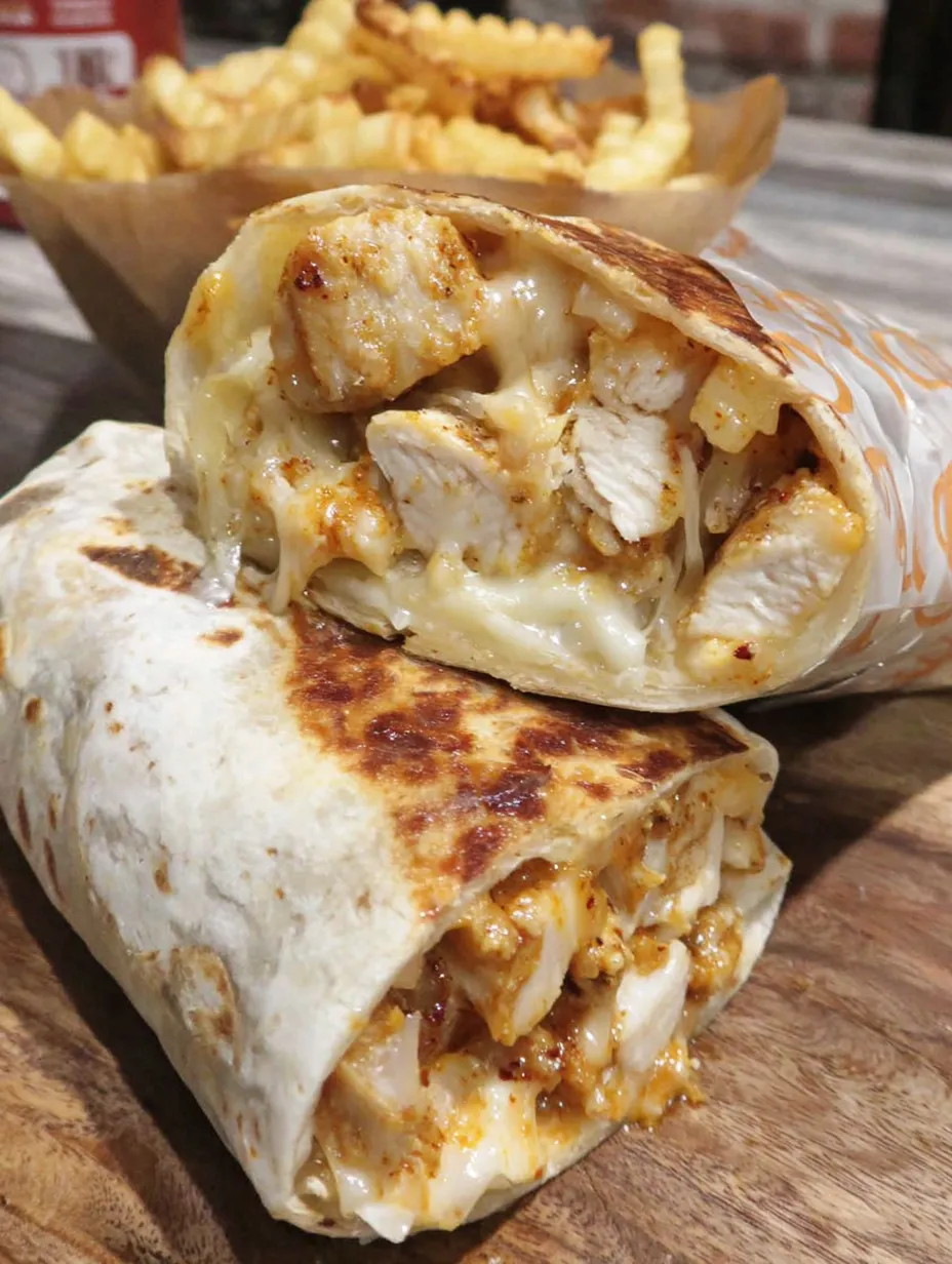 Parmesan Garlic Chicken Burritos