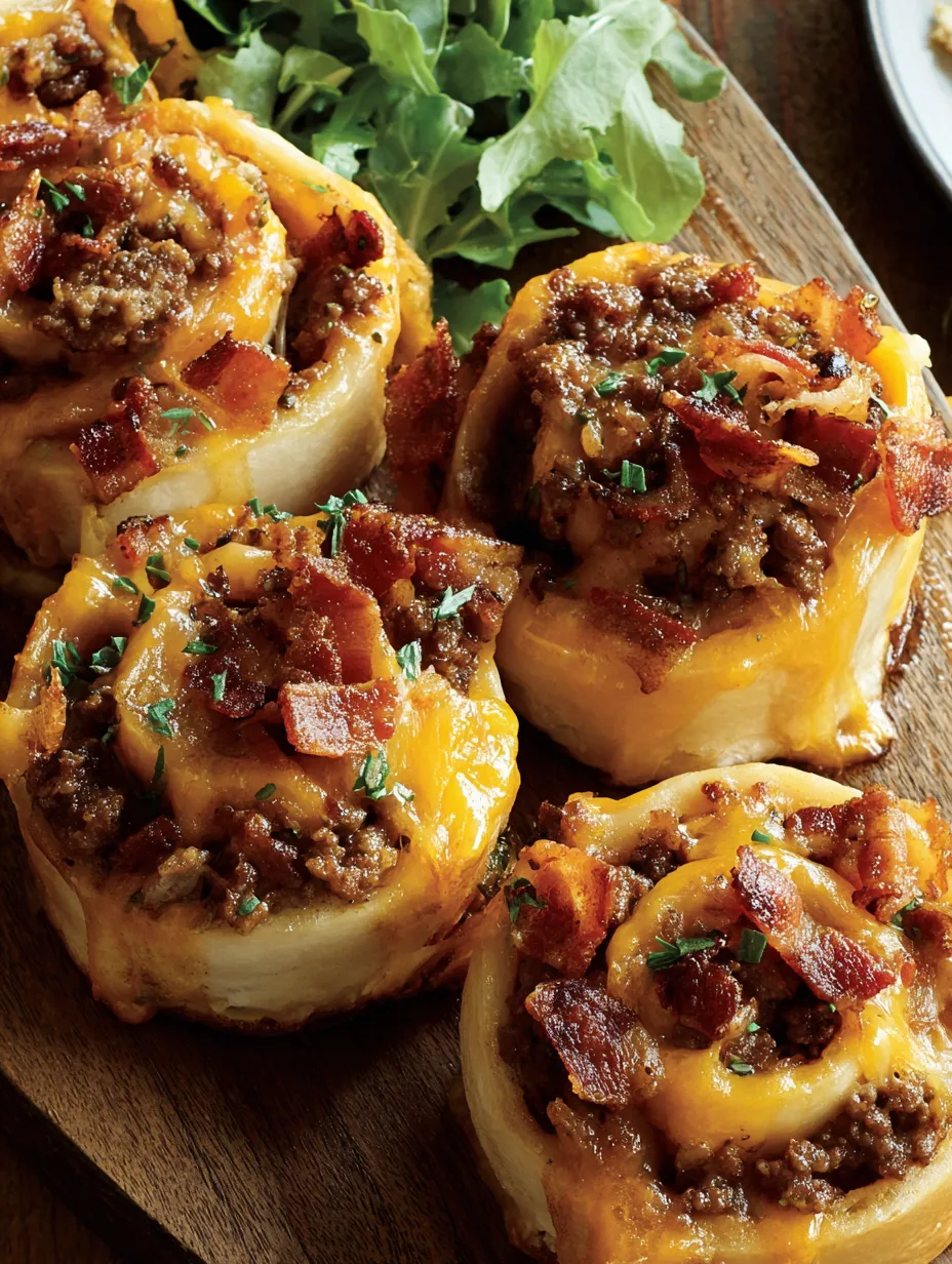Bacon Cheeseburger Rolls