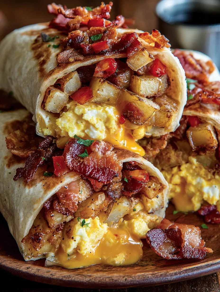 Bacon Egg and Cheese Breakfast Burrito