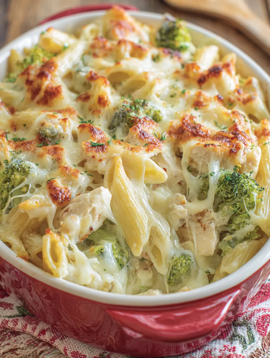 Cheesy Chicken and Broccoli Pasta Bake