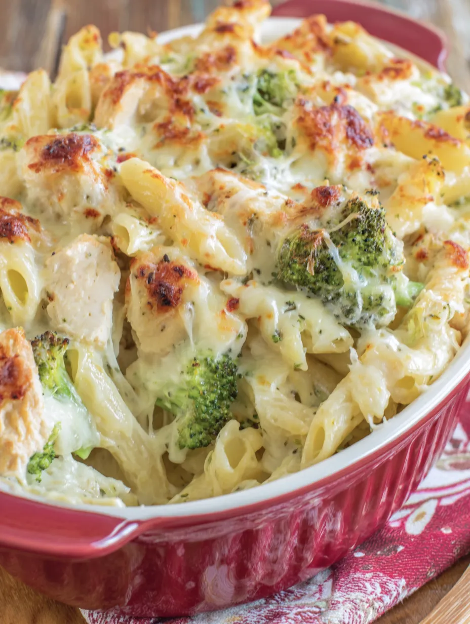 Cheesy Chicken and Broccoli Pasta Bake