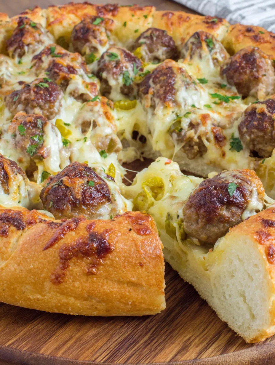 Deep Dish Meatball Pizza