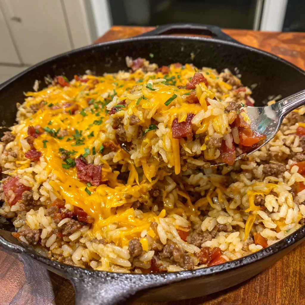 Bacon Cheeseburger Rice