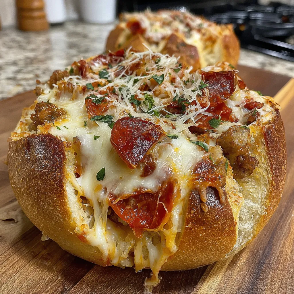 Garlic Butter Pizza Pasta Bowls