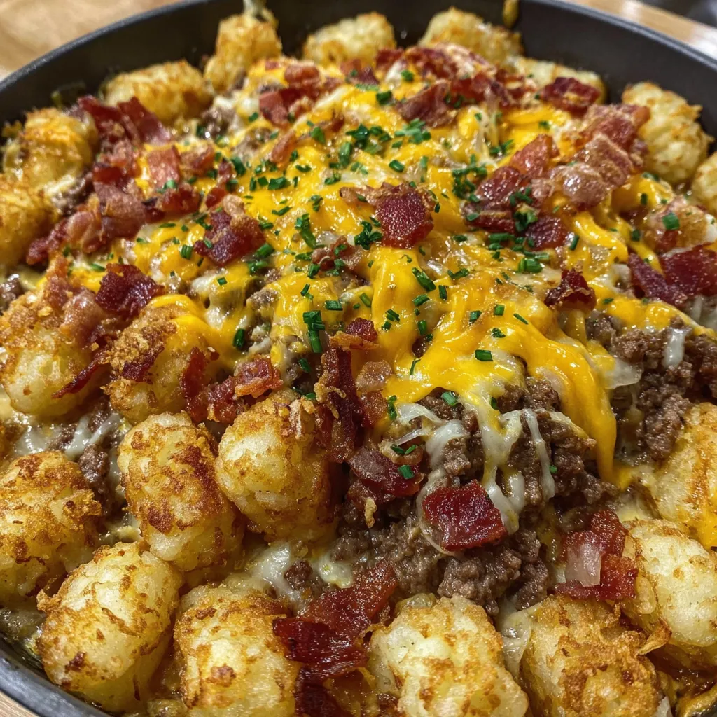 Bacon Cheeseburger Tater Tot Casserole