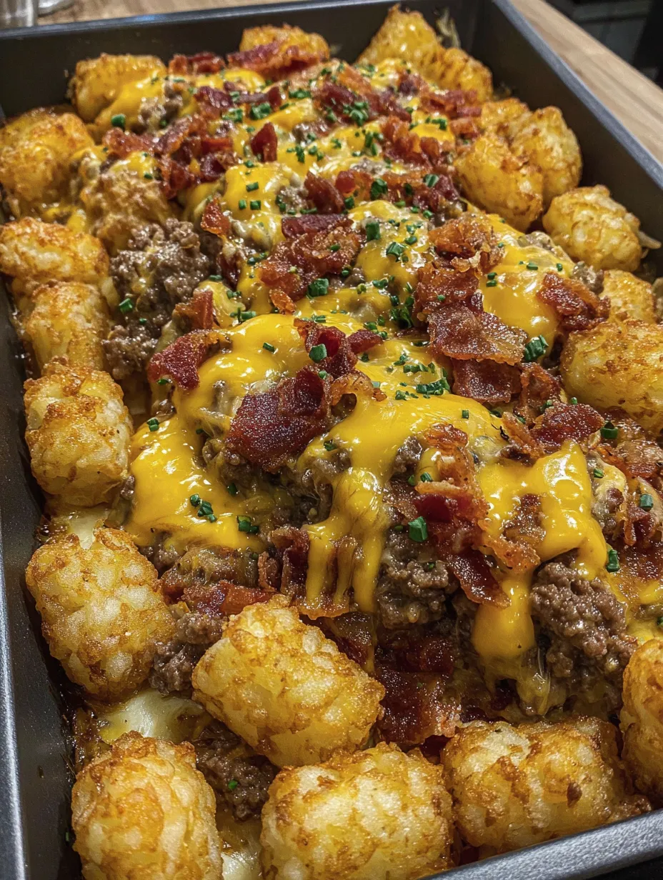 Bacon Cheeseburger Tater Tot Casserole