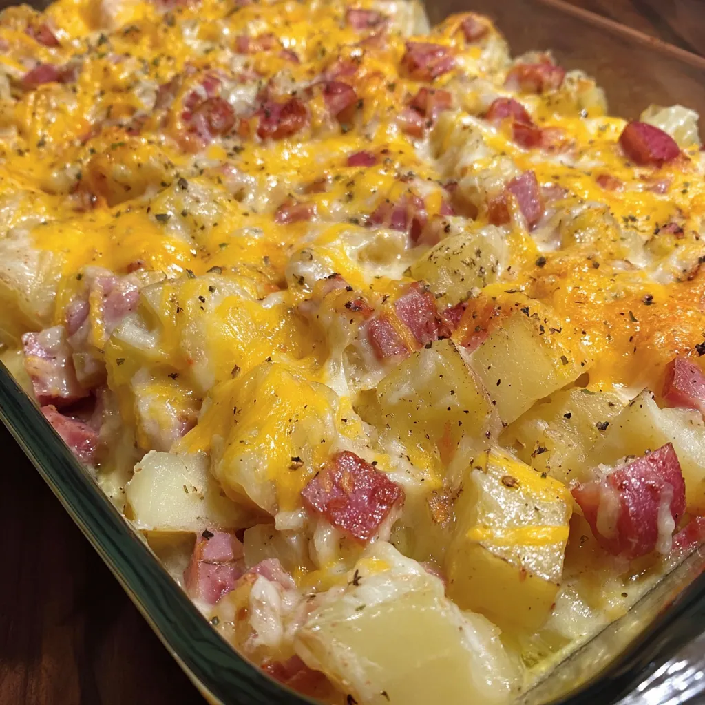Cheesy Ham & Potato Casserole