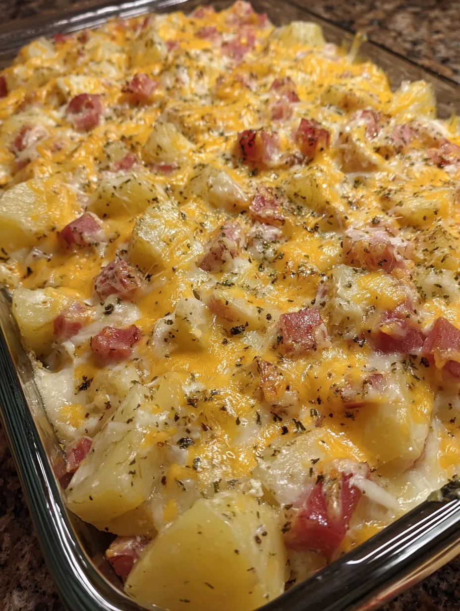 Cheesy Ham & Potato Casserole