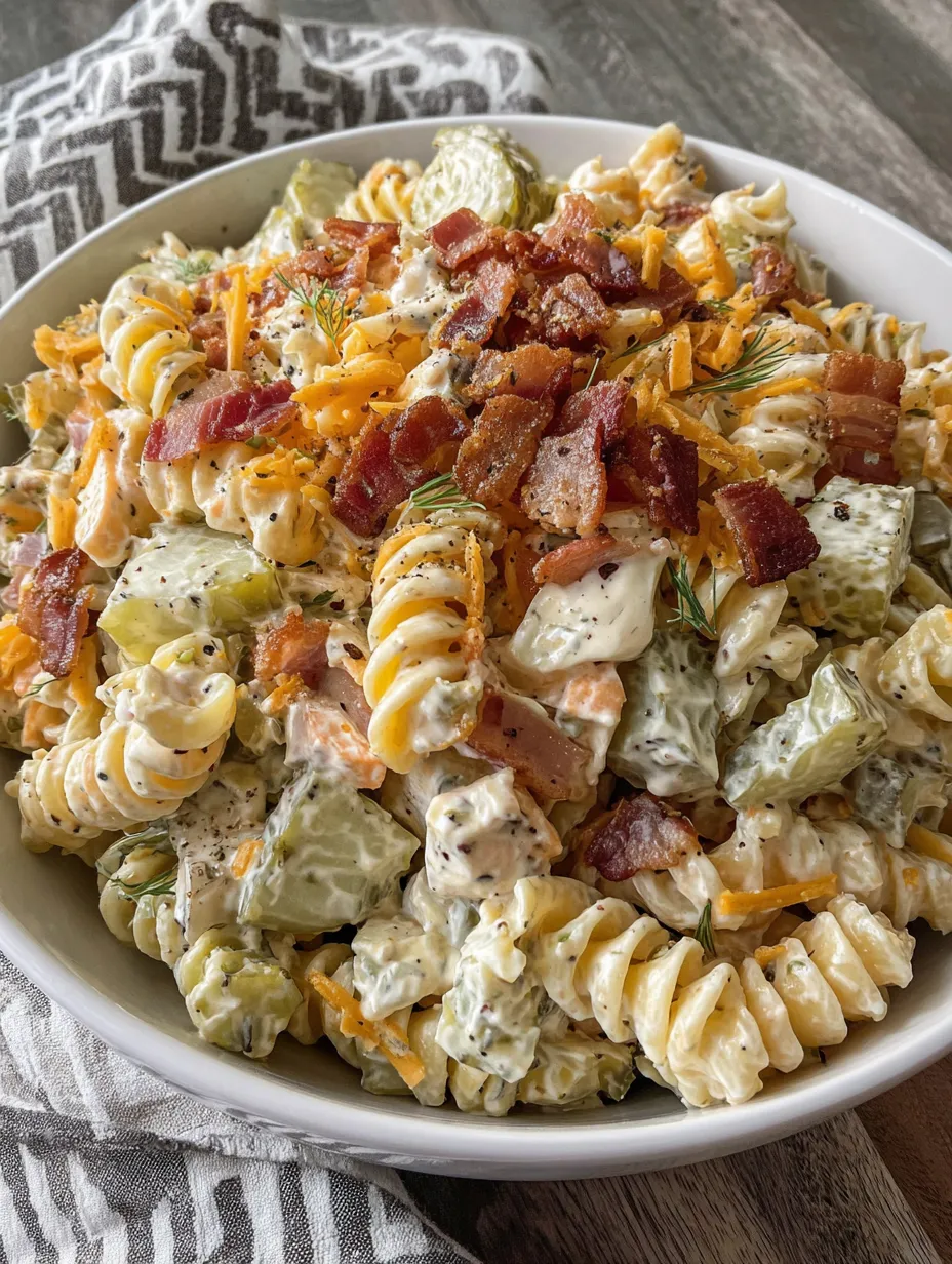 Dill Pickle Pasta Salad