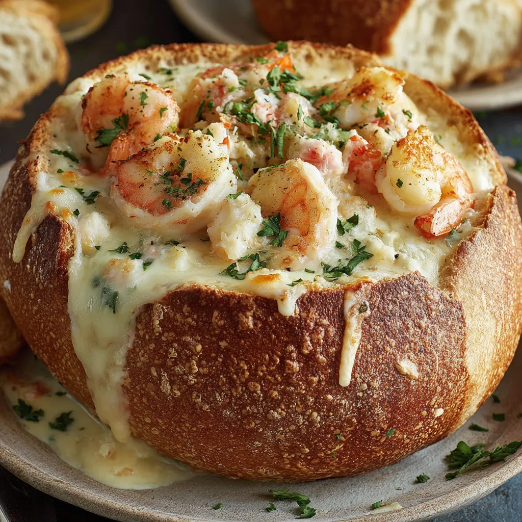 Stuffed Seafood Bread Bowl