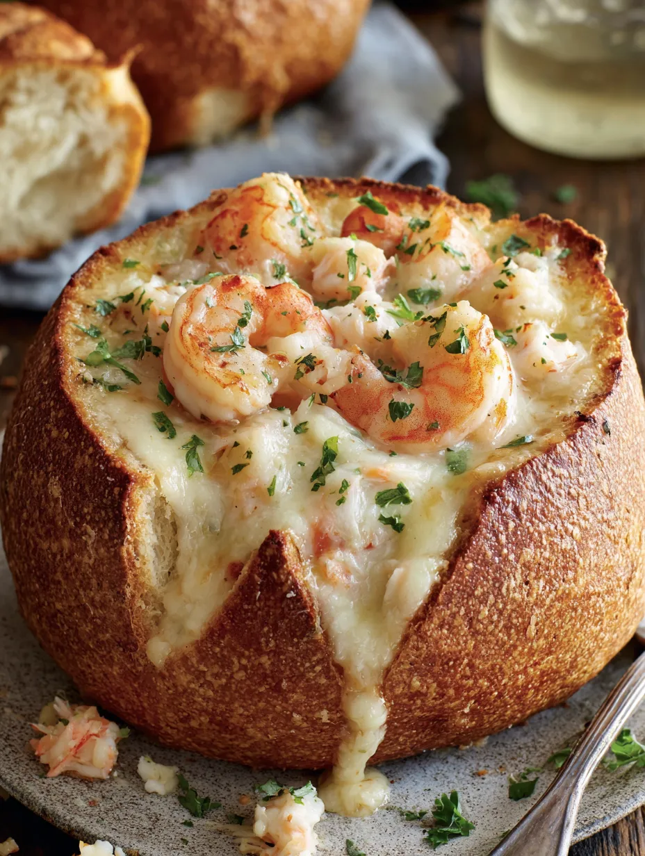 Stuffed Seafood Bread Bowl