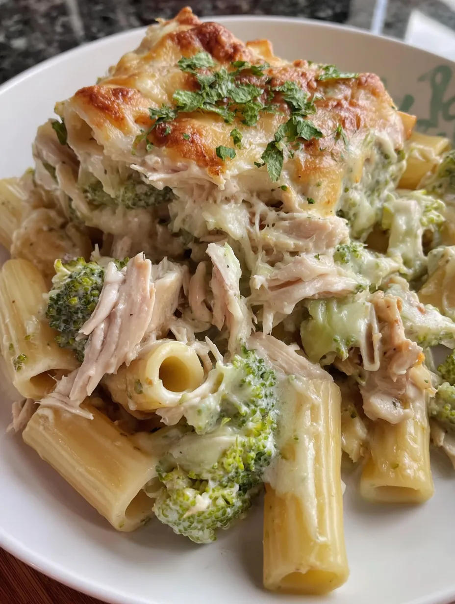 Chicken and Broccoli Baked Alfredo