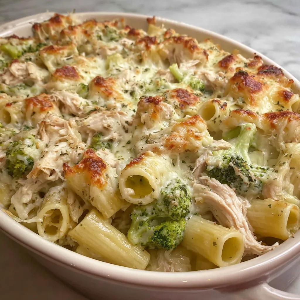 Chicken and Broccoli Baked Alfredo