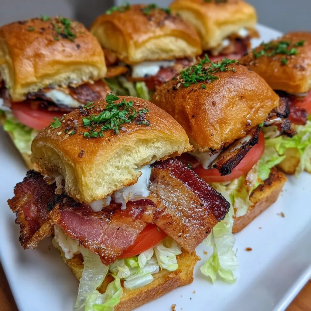 Candied Bacon BLT Sliders
