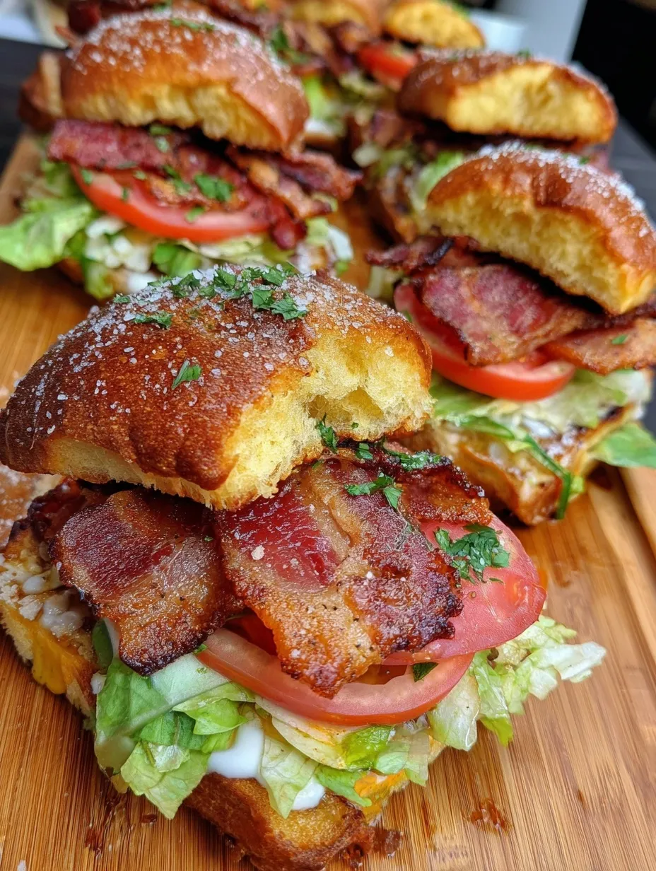 Candied Bacon BLT Sliders