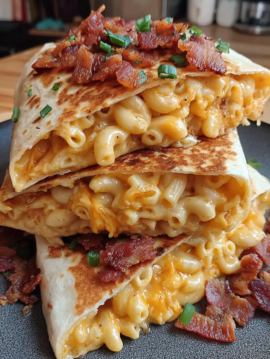 Crispy Bacon Ranch Mac & Cheese Quesadilla