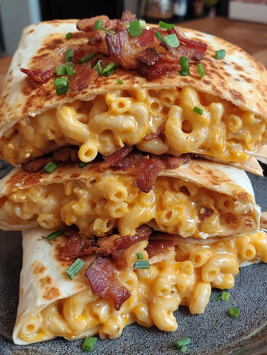 Crispy Bacon Ranch Mac & Cheese Quesadilla