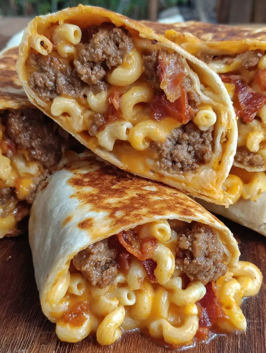 Mac and Cheese Bacon Burger Rolls