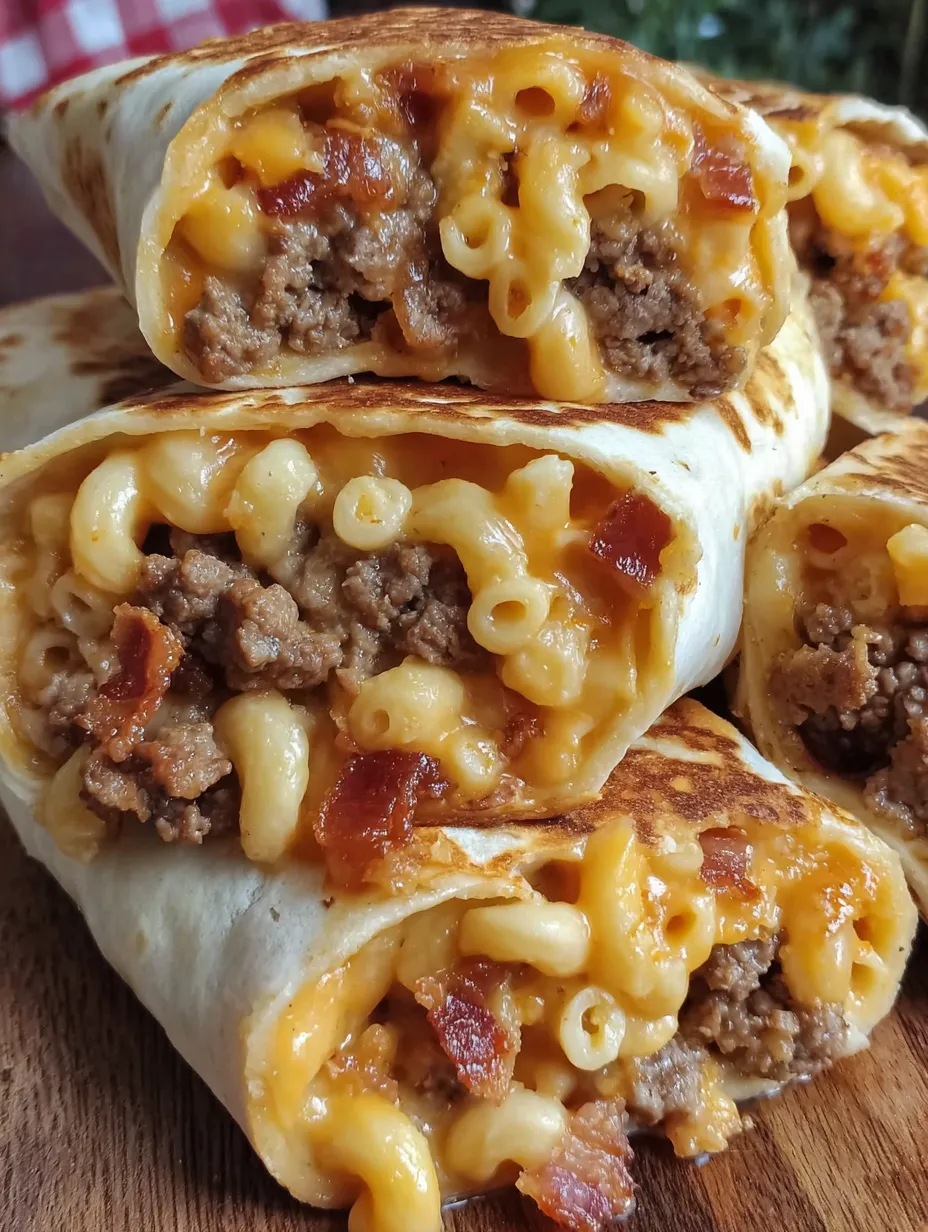 Mac and Cheese Bacon Burger Rolls
