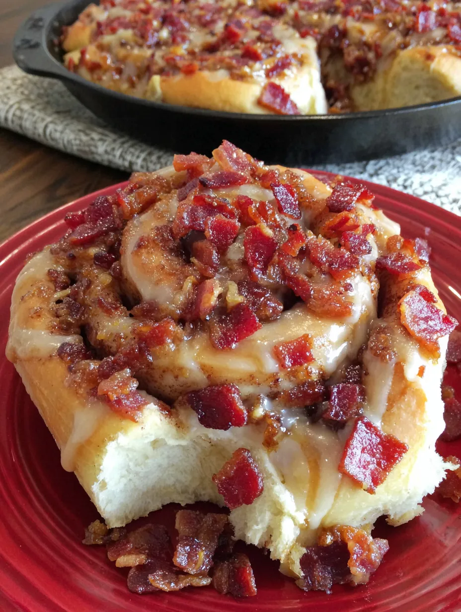 Easy Maple Bacon Cinnamon Rolls