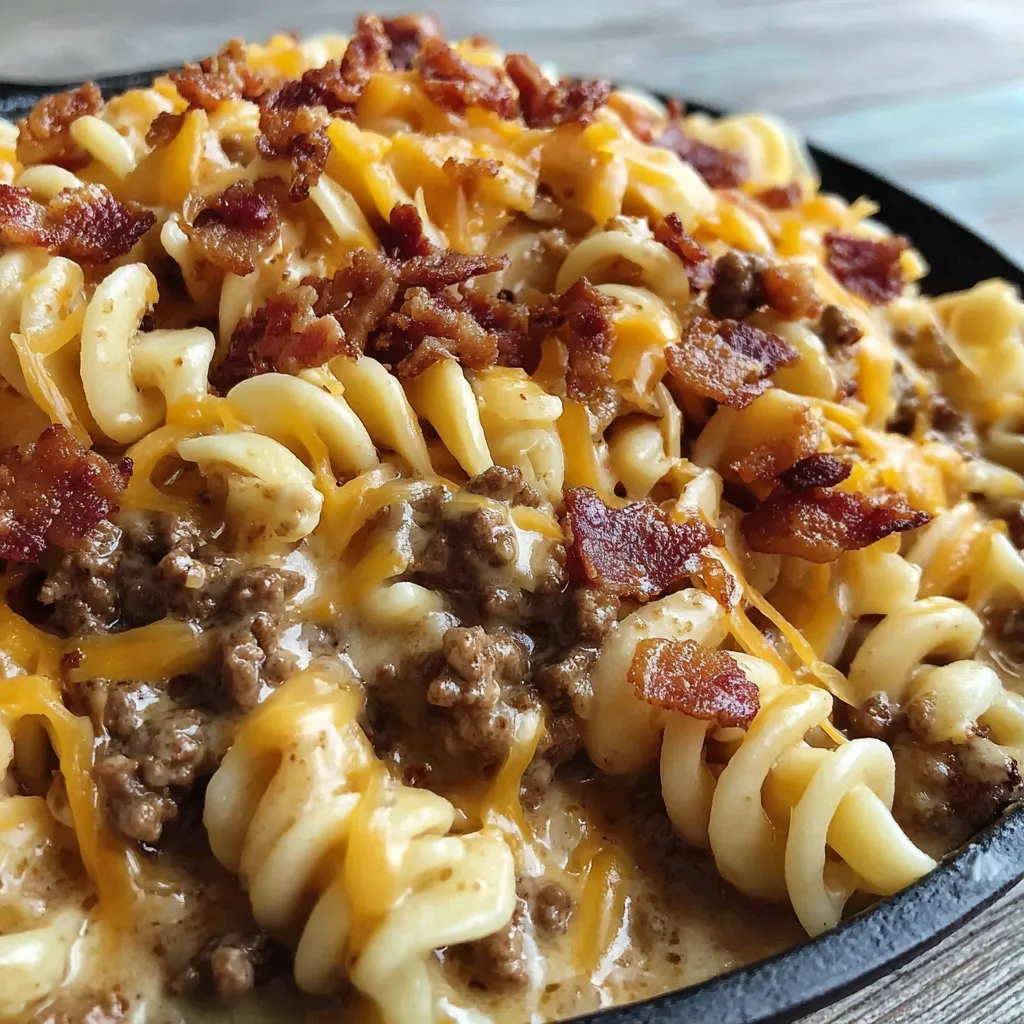 Loaded Bacon Cheeseburger Pasta